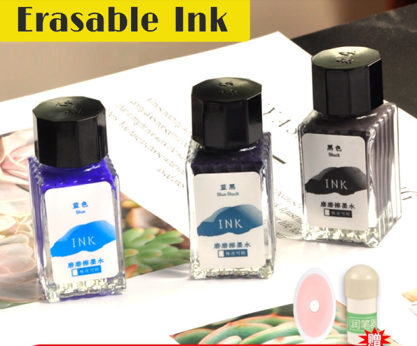 Fountain Pen Bottled Ink - Tinta apagável termosensível 20ml/garrafa, caneta tinteiro