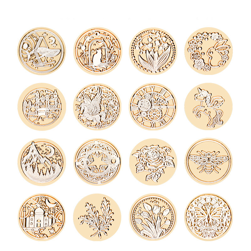 Wax Seal Stamp Set - Carimbo de Cera Retrô com Padrão