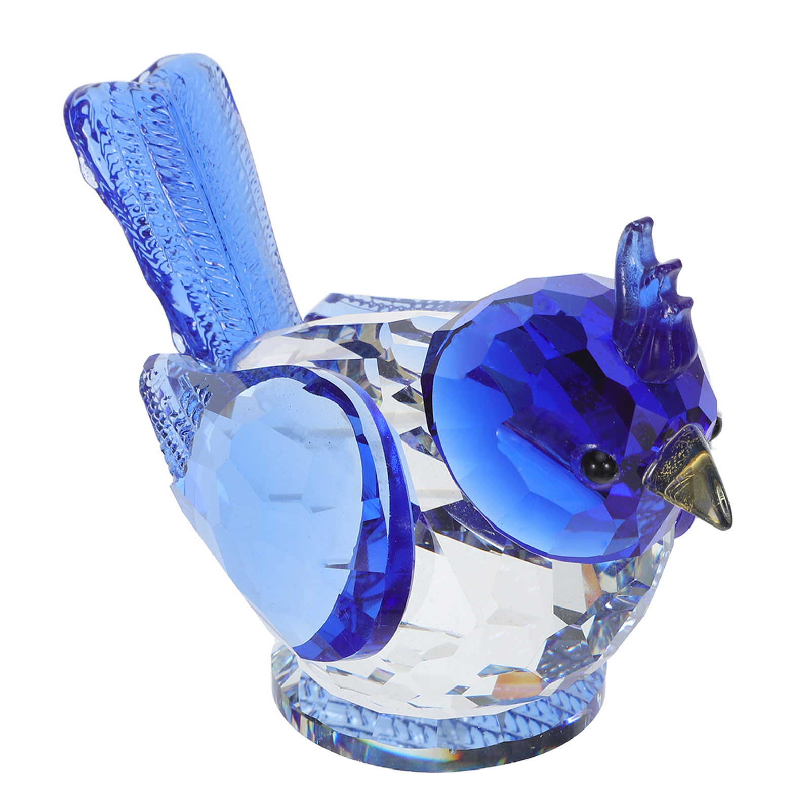 Paper Weight Crystal - Pequena escultura de pássaro de cristal,