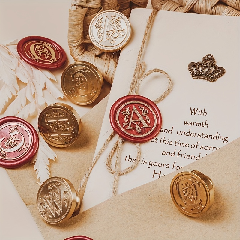 Wax Seal Stamp Set - A- M-Various Letters Wax Seal Stamp,