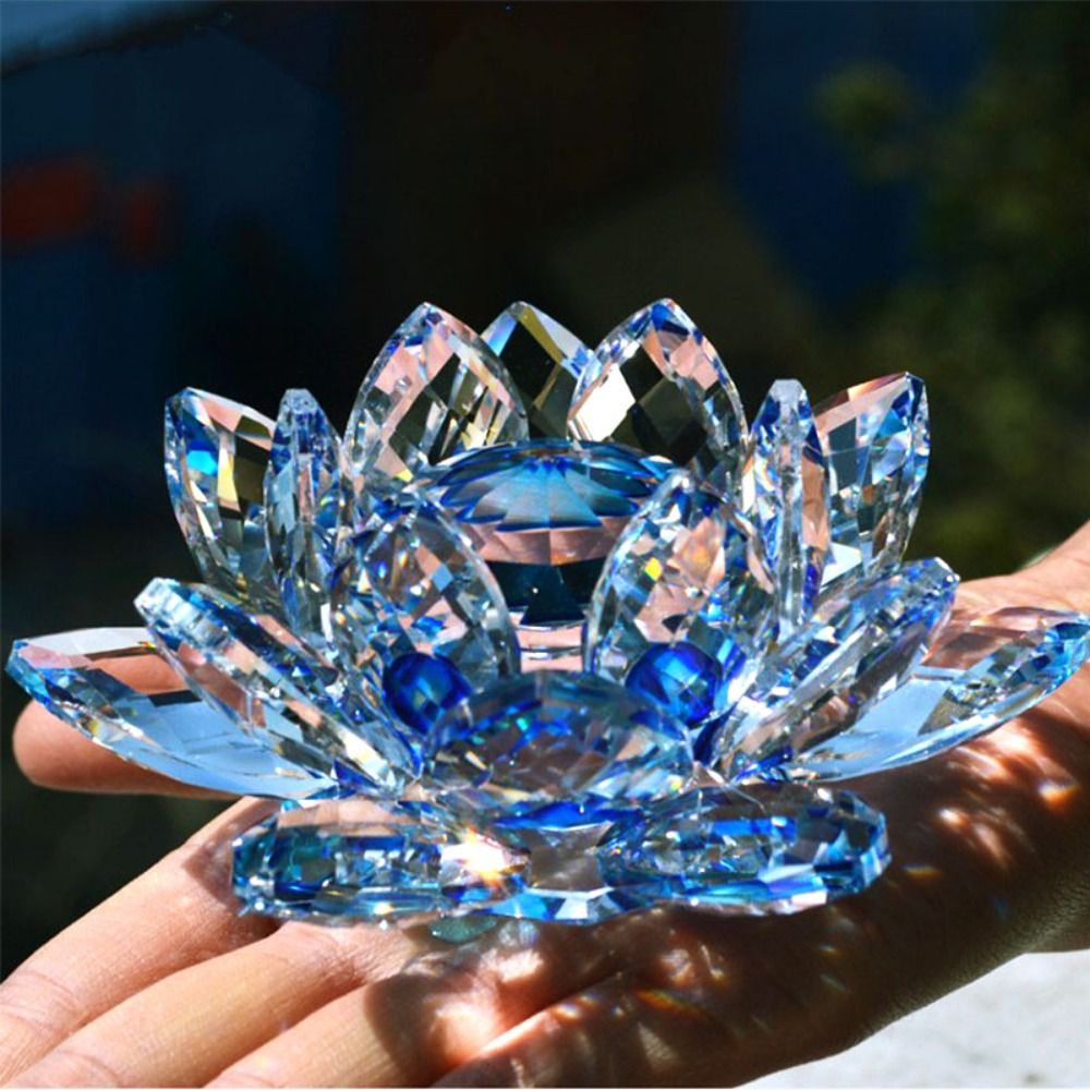 Paper Weight Crystal - Estatueta De Flor De Lótus De