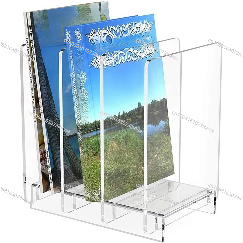 Magazine Holder Rack - Suporte de revista acrílico transparente e