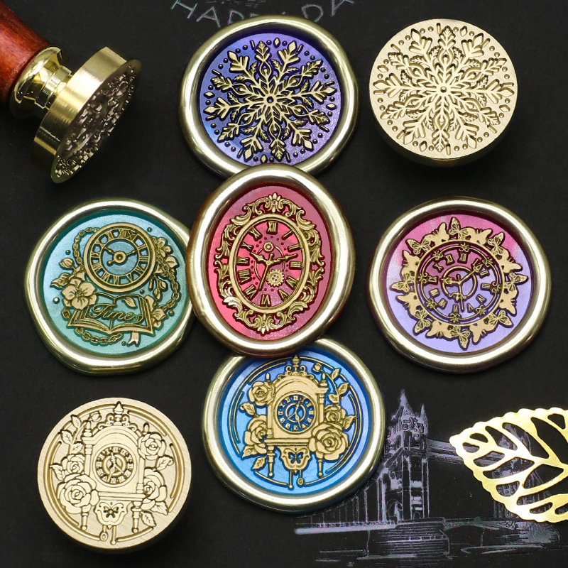 Wax Seal Stamp Set - Relógio retrô carimbo de cera urso