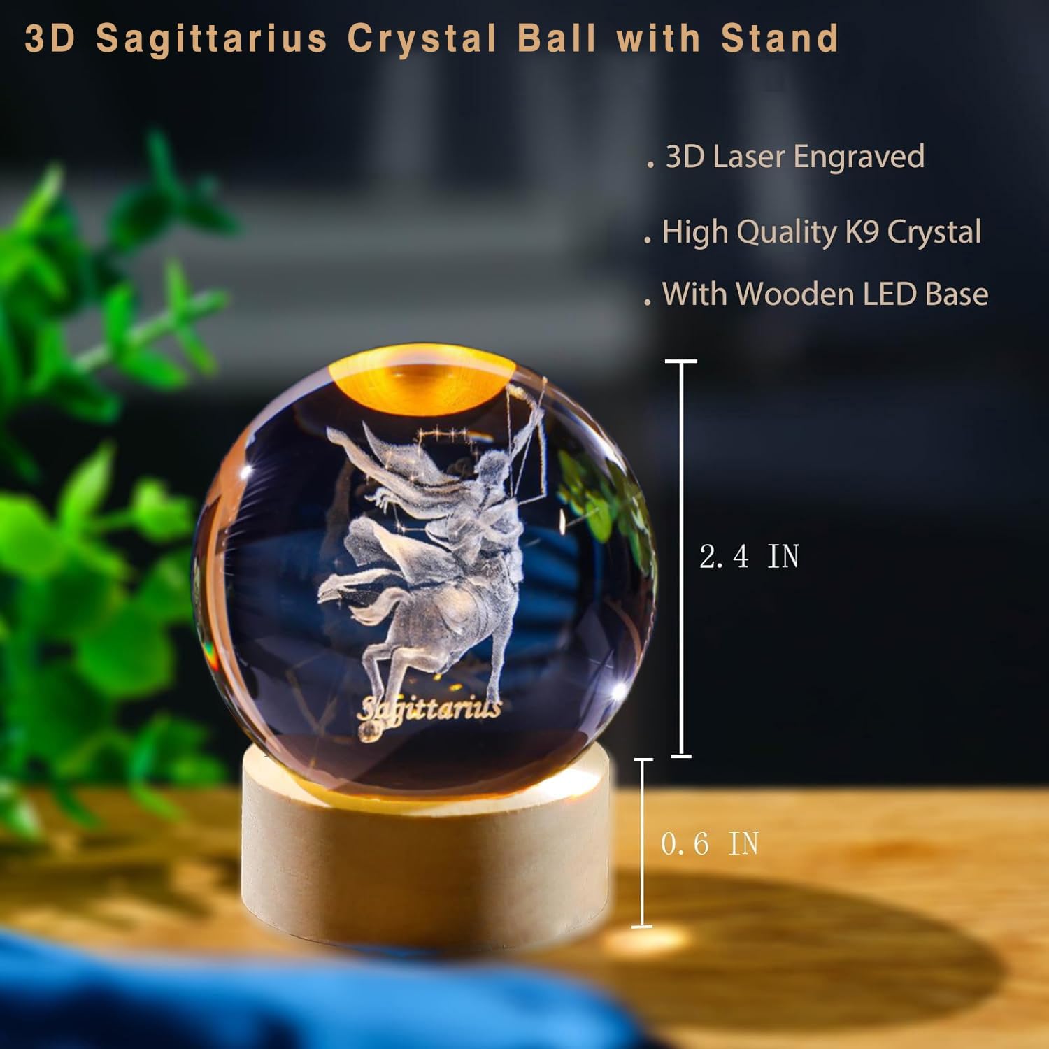 Bola de cristal sagitário 3d c - Paper Weight Crystal avaliação e preço