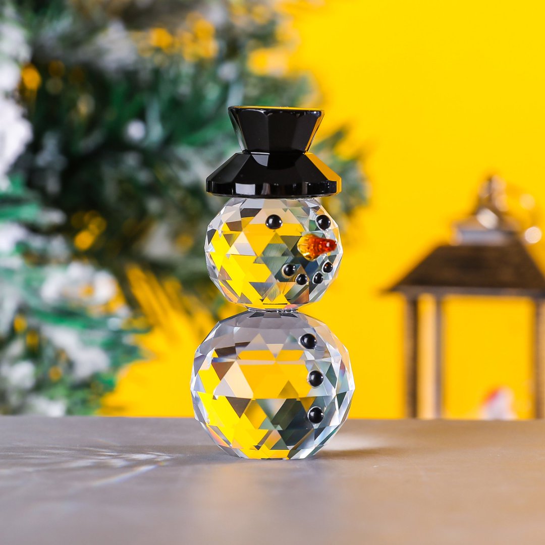 Cristal preto chapéu boneco de - Paper Weight Crystal avaliação e preço