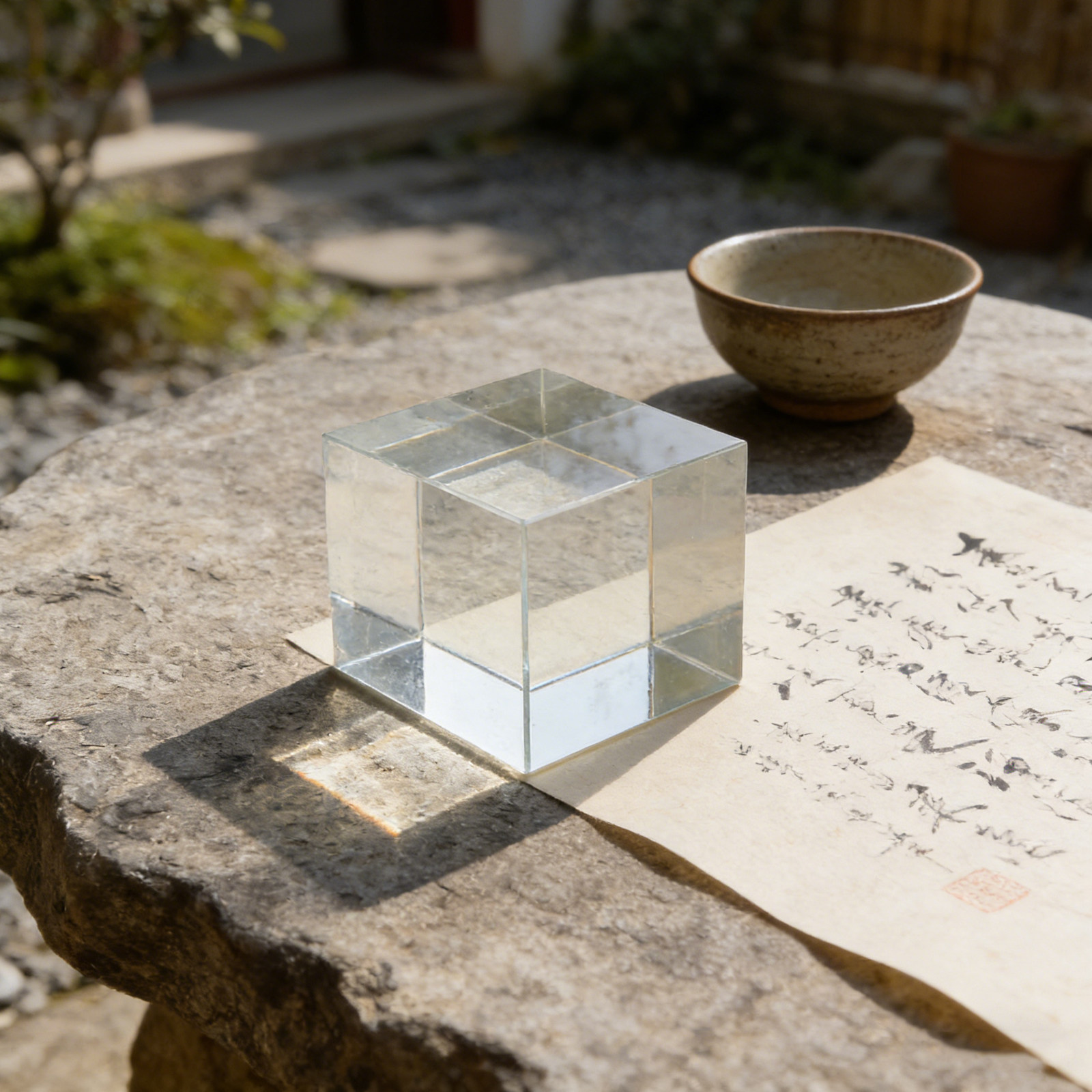 Peso de papel quadrado de cris - Paper Weight Crystal avaliação e preço