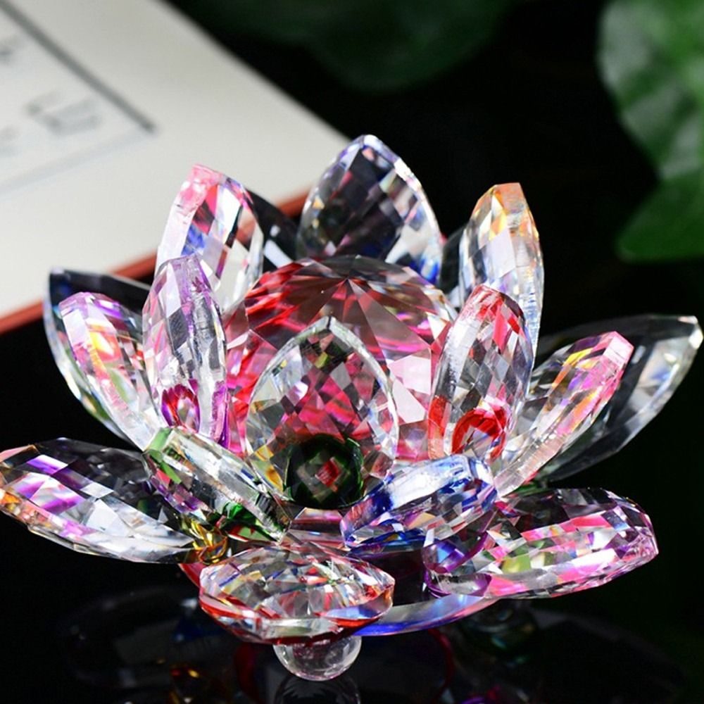 Estatueta De Flor De Lótus De  - Paper Weight Crystal avaliação e preço